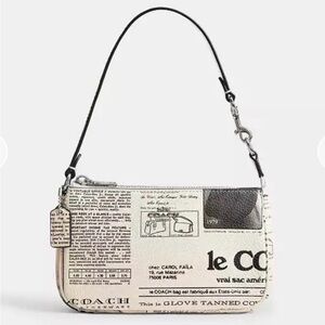 Coach Nolita 19 With Newspaper Print